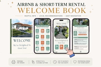 design a welcome book for your airbnb and str property