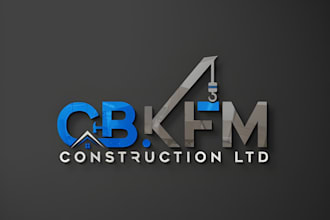 design minimalist wordmark construction, maintenance and real state logo
