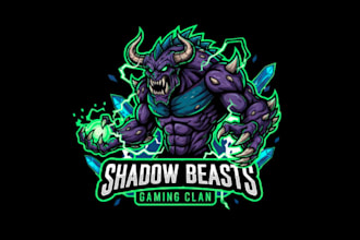 draw most popular monster mascot logo design