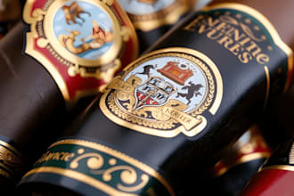 do premium cigar logo, bands, label and cigar box design