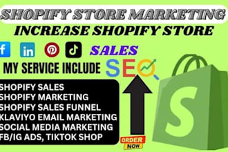 promote shopify store, shopify marketing, or sales funnel to boost shopify sales