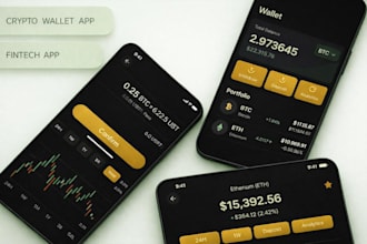 develop a crypto wallet app fintech app blockchain trading  money transfer app