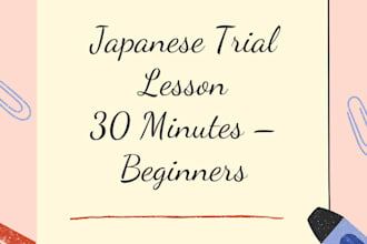 teach japanese for absolute beginners with a 30 minute trial lesson