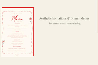 design aesthetic invitations and dinner menus for events and gatherings