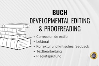 entwicklungslektorat, korrektorat, formatierung für bücher and manuskripte