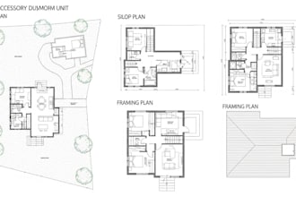 adu permit drawings adu site plan floor plan layout adu framing plan