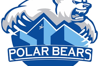 do bear head mascot logo design 1 day