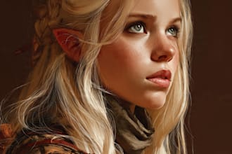 paint a realistic or fantasy portrait