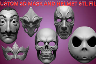 create amazing 3d mask, 3d helmet and custom anime cosplay props for 3d printing