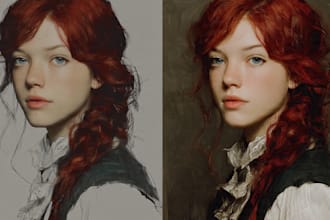 create semi realistic characters for you