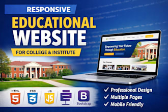 build a responsive educational website for your college