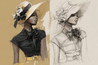 draw a fashion illustration or sketch