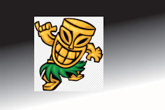 do unique tiki bar mask logo design 1 day
