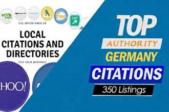do 350 germany local citations and directory submission for german business