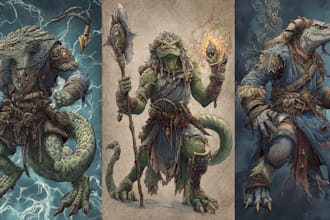 draw fantasy creatures and custom monster illustration