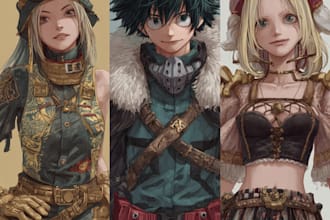 design  anime and manga illustrations for you