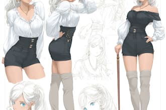 create a  commission art into anime or manga style