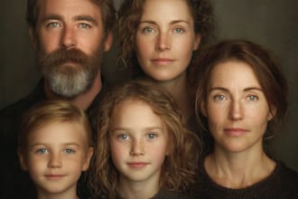 merge your photos into a realistic family portrait