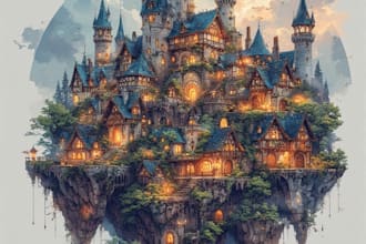 draw a fantasy illustration for you