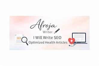 write medical, health, and scientific articles