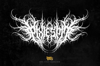 design a dark and atmospheric black metal logo for your band or project