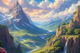 digitally paint fantasy landscape