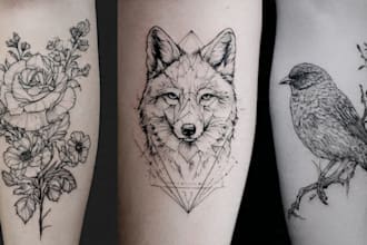 design an artistic line art or minimalist tattoo art