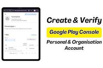 help you create and verify google play console account