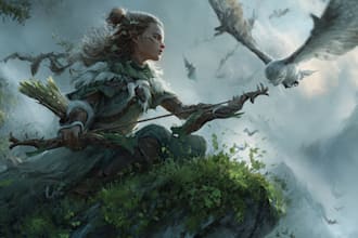 paint semi realistic fantasy art