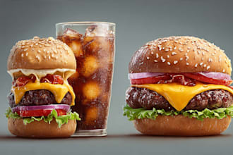 create realistic food and drink illustrations for menus, books, and packaging