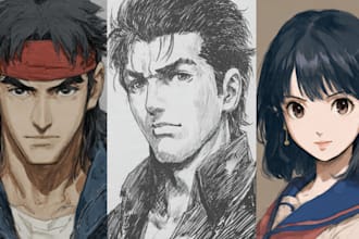 draw anime, manga or game characters