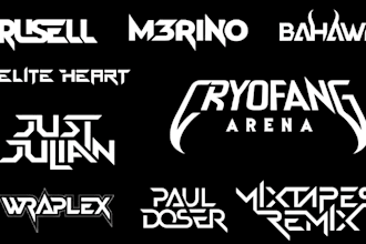 design letter dj, music, band, metal, edm, or custom font logo