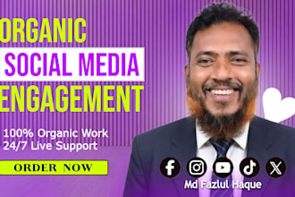 do organic social media engagement for manual growth
