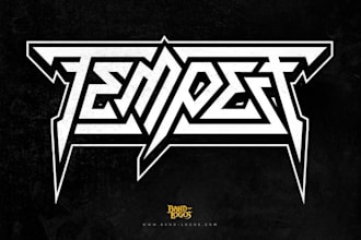 design a brutal and fast paced thrash metal logo for your band