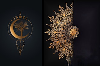 design create sacred geometry spiritual or mandala logo
