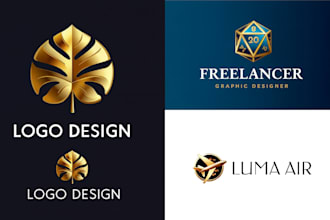 black and golden logo design