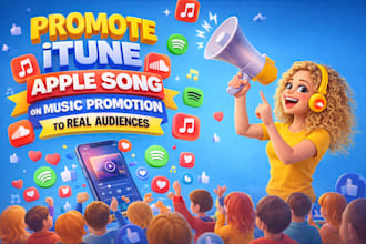 promote itune apple song on music promotion platforms to real audiences