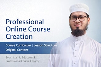 do online course creation and course curriculm for  you