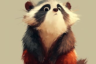 draw cute cartoon or animal illustration