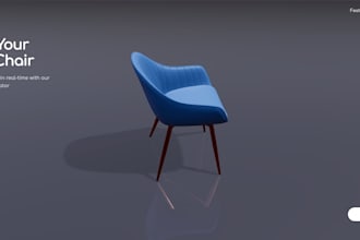 a simple 3d product configurator using react three fiber