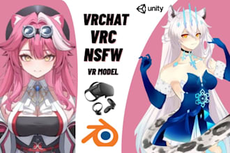 construct 3d vrchat character vtuber furry anime nsfw model
