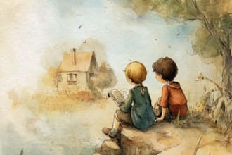draw amazing christmas children book and cover illustrations