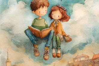 chrismas children book illustration holiday kids story