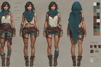 draw 2d character design