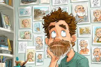 draw a custom cartoon comic strip for you
