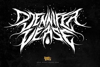 design a brutal and aggressive deathcore logo for your band