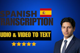 manually transcribe your spanish audio or video accurately