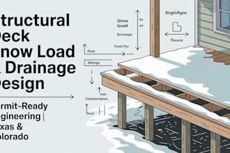 design building engineer, structural deck snow load drainage texas colorado