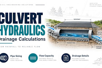 calculate driveway culvert hydraulics and prepare drainage details
