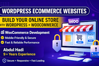 develop an ecommerce store or webshop using wordpress woocommerce